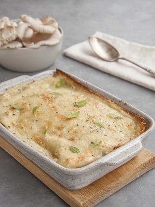 LASAGNE Z GRZYBAMI Z AKSAMITNYM SOSEM VELOUTÉ (czas: 60 min.)
